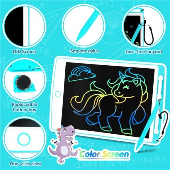 Electronic Tablet, LCD Drawing Doodle Pad, Educational Learning Toys for Toddler - Picture 8 of 14